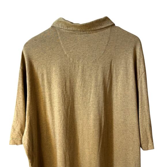 Big Sky Outfitters New Mens 100% Cotton Short Sleeve Polo Tan Size XL Comfort - Picture 5 of 9